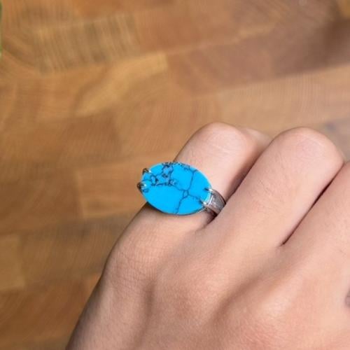 خاتم ملكي تيفاني بمقبض فضة