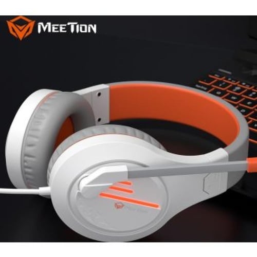 سماعة ميشن MT-HP021 ابيض-برتقالي