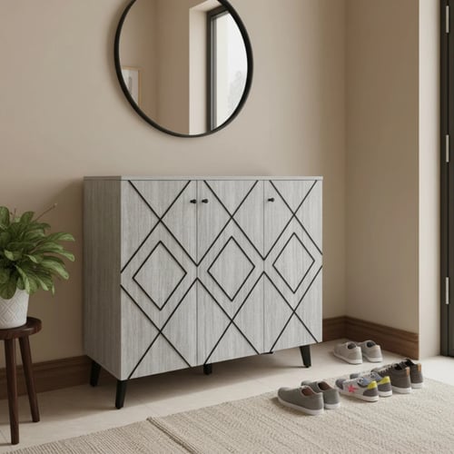 خزانة أحذية أنيقة خشب ماليزي 3 باب 4 ادوار - بعدة...