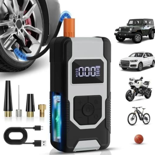 منفاخ هواء لاسلكي للسيارات – تعبئة وضغط سريع وسهل...