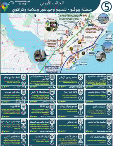 11 جدول جولات رقمية لمدينة إسطنبول (شاملة القوائم)