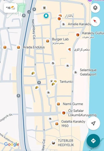 27 قائمة على خرائط قوقل لمدينة إسطنبول ( بدون الجد...