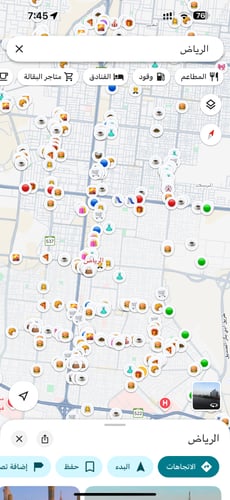 26 قائمة على خرائط قوقل لمدينة الرياض ( بدون الجدا...