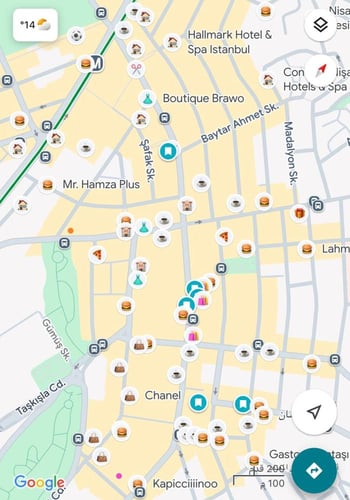 27 قائمة على خرائط قوقل لمدينة إسطنبول ( بدون الجد...