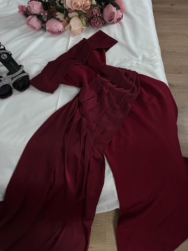 فستان برغندي راقي