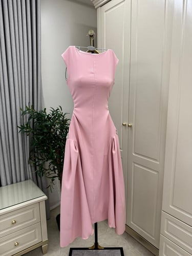 فستان ناعم اكمام كت (5الوان)