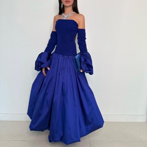 فستان نيلي راقي