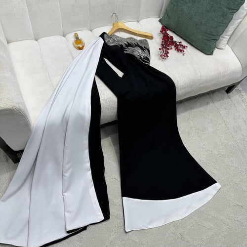 فستان سهره اسود بذيل