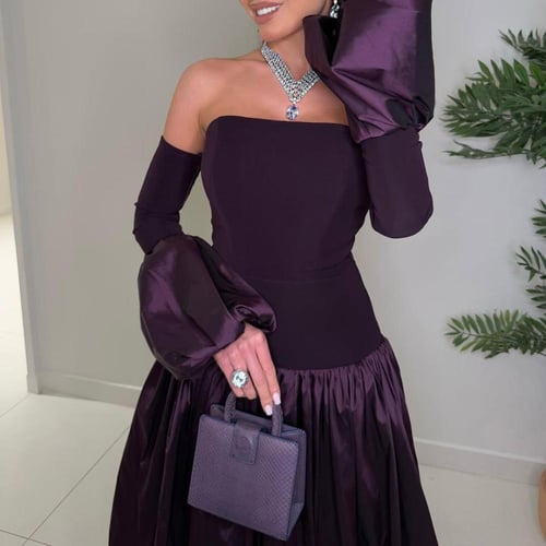 فستان ناعم موف