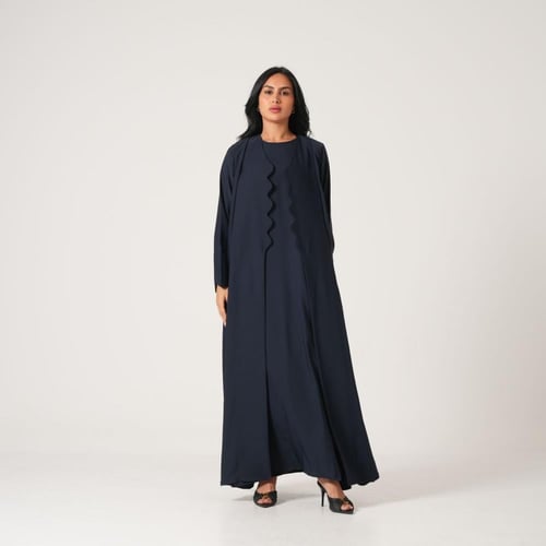 عبايه كريب مع مرد داخلي