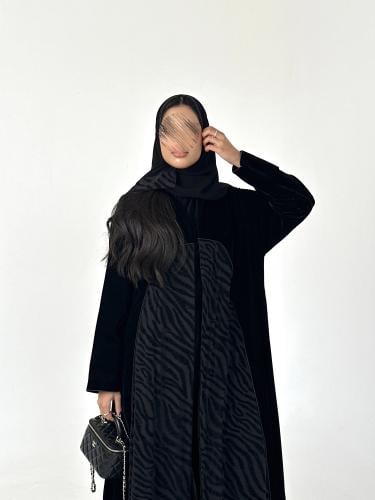 مخمل كوري مع شيفون مخمل