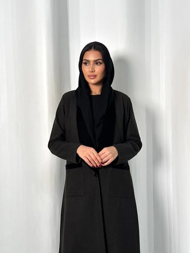 بليزر صوف ناعم مع مخمل