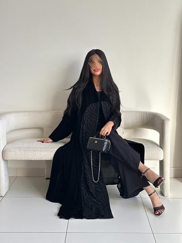 مخمل كوري مع شيفون مخمل