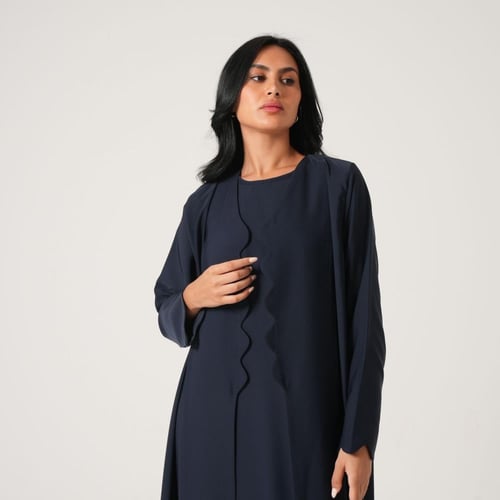 عبايه كريب مع مرد داخلي