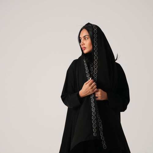 عبايه سراميك مع تطريز