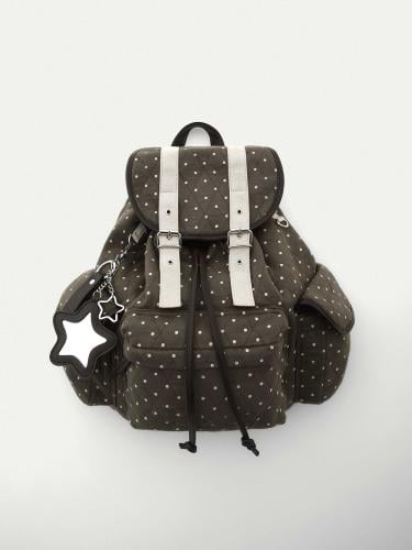Charm Holder Backpack Khaki