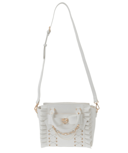 ليزليسا حقيبة يد رفل ريبون | LIZLISA Lace Up Ruffl...