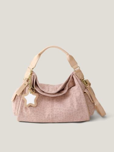 Washed Leopard Pillow Bag Pink