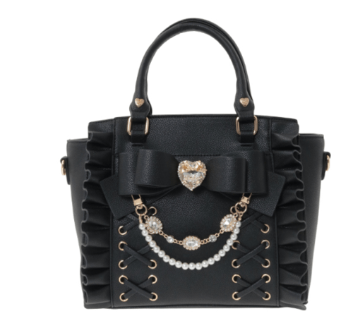 ليزليسا حقيبة يد رفل ريبون | LIZLISA Lace Up Ruffl...