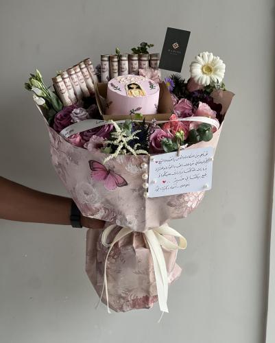 باقة ورد هدية توديع العزوبية