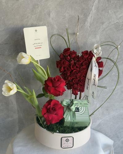 فازة القلب مع شوكلاته باتشي