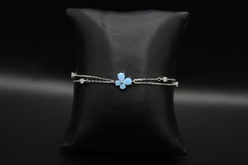 A18 اسوارة من الفضة عيار ٩٢٥ على شكل فراشة الاوبال...