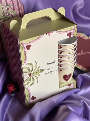 خزان قهوة العيد مع ٦ أكواب