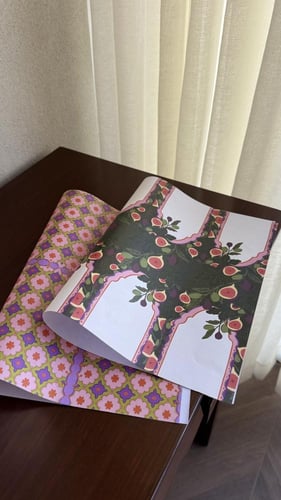 مجموعة ورق تغليف تين وزيتون ( ورقتين )