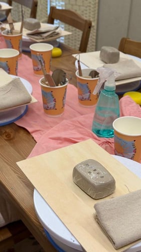 تجربة عمل قطعة خزفية