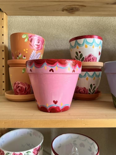 تجربة الرسم على الفخار بيت الثقافة