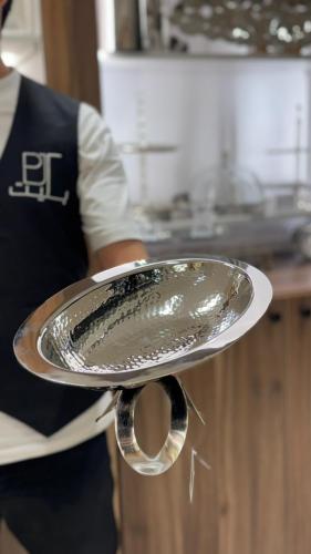 صحن ستيل نخبة بليت بيضاوي نقاط 34سم