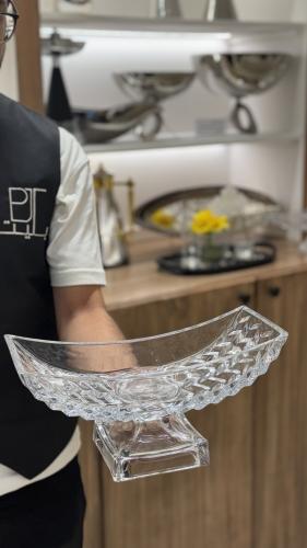 صحن تقديم كريستال فاخر 30سم