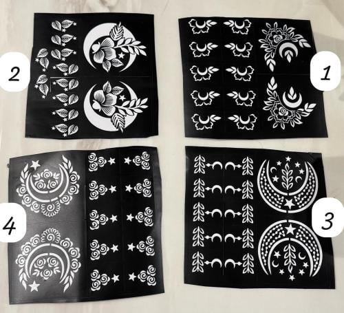 استكرات حنا مع الاصابع