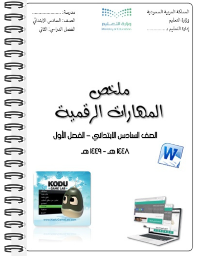 Summary of the Digital Skills subject, sixth grade...