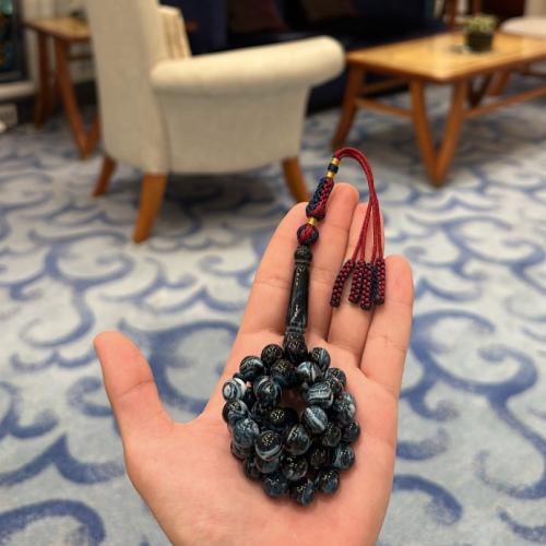 سبحة بكلايت كركوشة - كحلي مخلوط