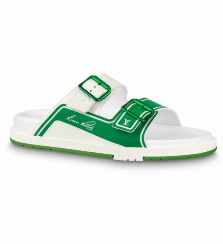 صندل LV ابيض & اخضر