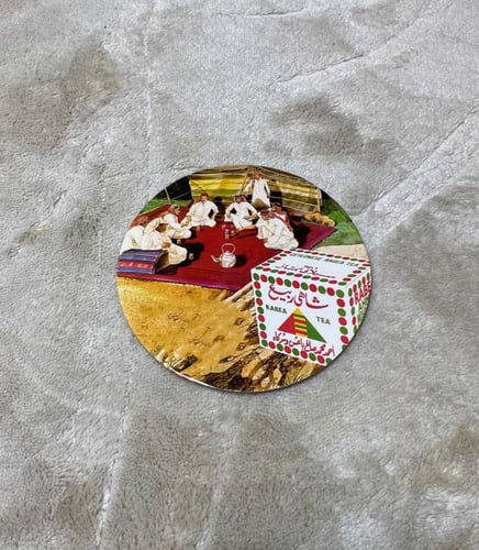 كوستر كرتون مقوى باستيكر شاي الربيع