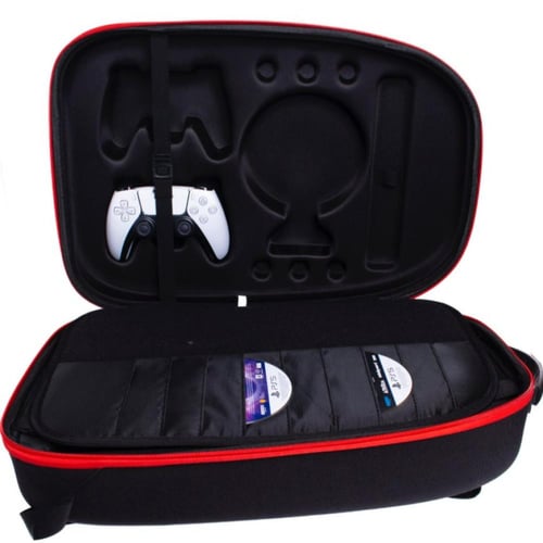 شنطة ظهر و يد لجهاز PS5 مع غطاء واقي.