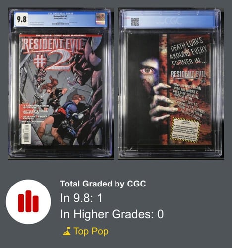 CGC RESIDENT EVIL 2 9.8