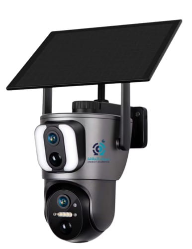 كاميرا مراقبة طاقة شمسية اصدار S21 بعدستين ثابتة و...