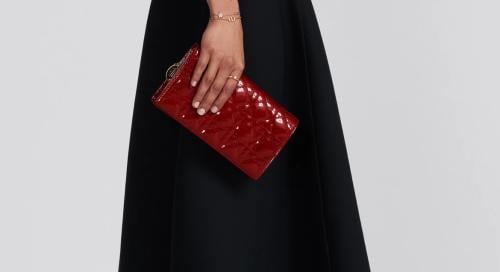 ليدي ديور جلد العجل الاحمر الكرزي