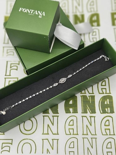 سوار فضة بتصميم عين الزركون الفاخر