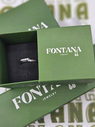 خاتم فضة مزدوج بفصوص زركون