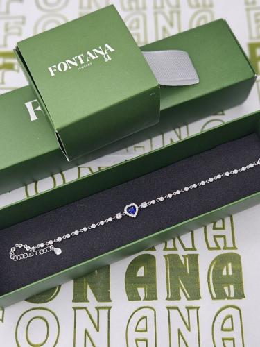 إسوارة فضة قلب ملون