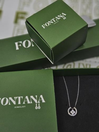 عقد فضة عيار 925 بتصميم زهرة