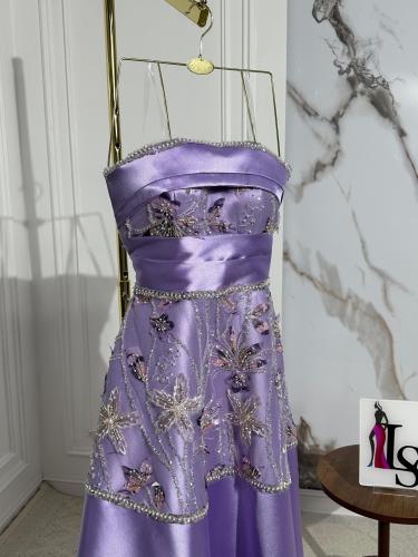 فستان بنفسجي انيق
