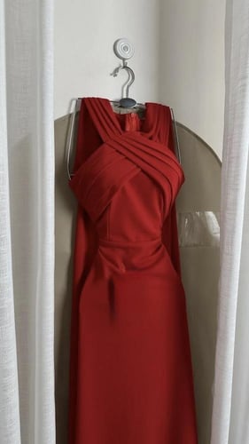 فستان سهره احمر ناعم