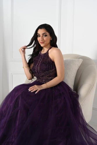 فستان موف انيق