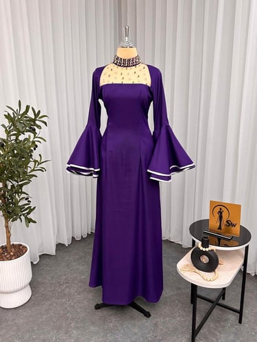 فستان بنفسجي انيق