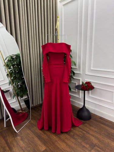 فستان عقد قران احمر